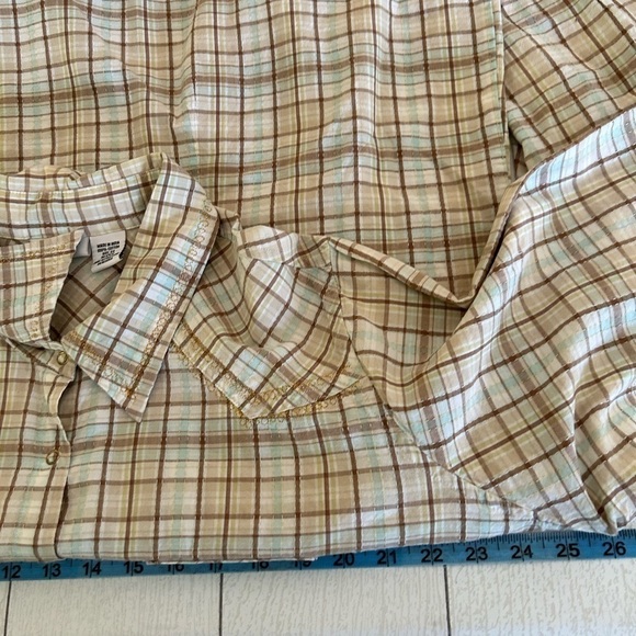 Pinch 100% cotton snap down western/ equestrian top with metallic stitching - Picture 5 of 8